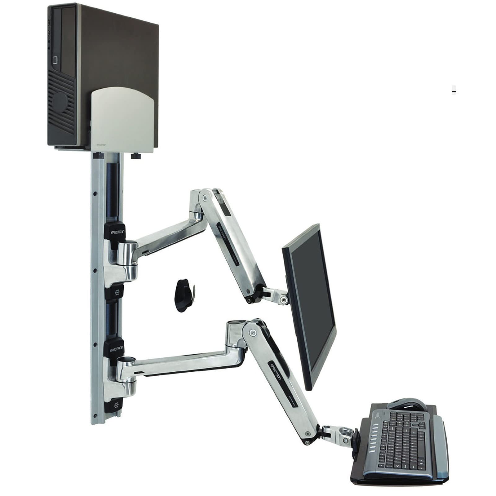 Ergotron Wall Mount Track for CPU, Flat Panel Display, Keyboard, Mouse 45-359-026