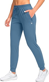 Women's Joggers Pants with Zipper Pockets Tapered Running Sweatpants for Women Lounge, Jogging