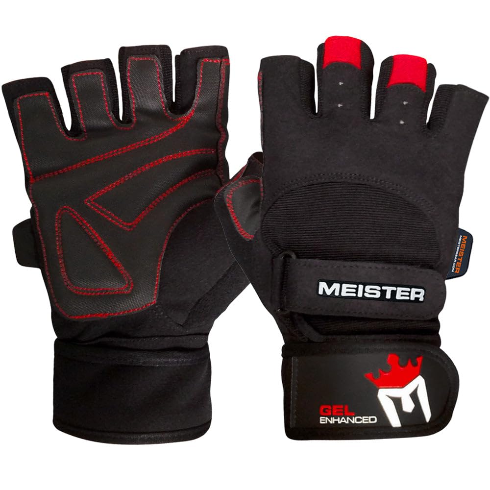 Meister Wrist Wrap Weight Lifting Gloves