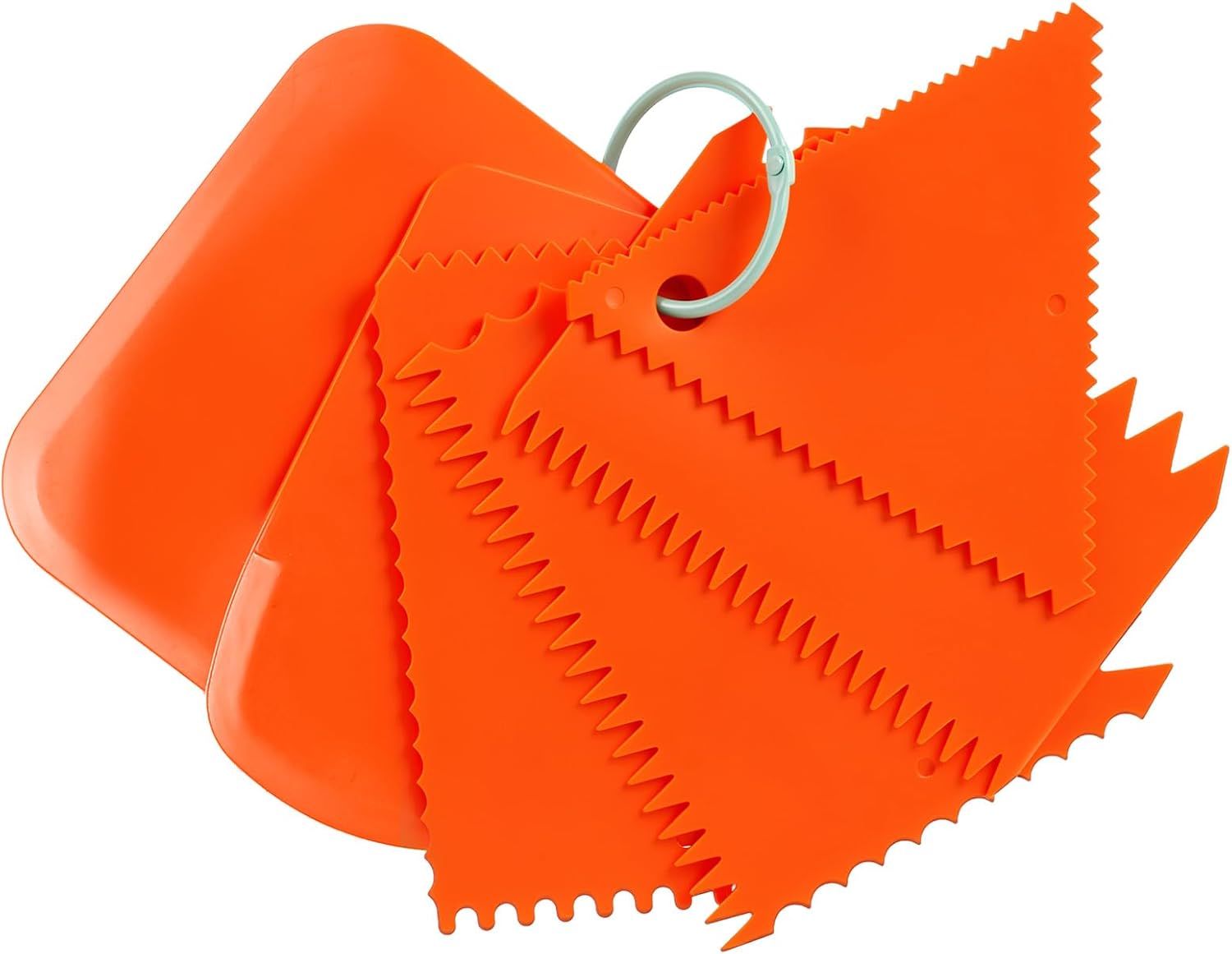6Pcs Notched Epoxy Spreaders Trowel for Adhesives | Epoxy Resin Spreader Tool Plastic Adhesive Spreader Glue And Paste Spreaders Scraper Applicator Flexible Spackling Tool, Red