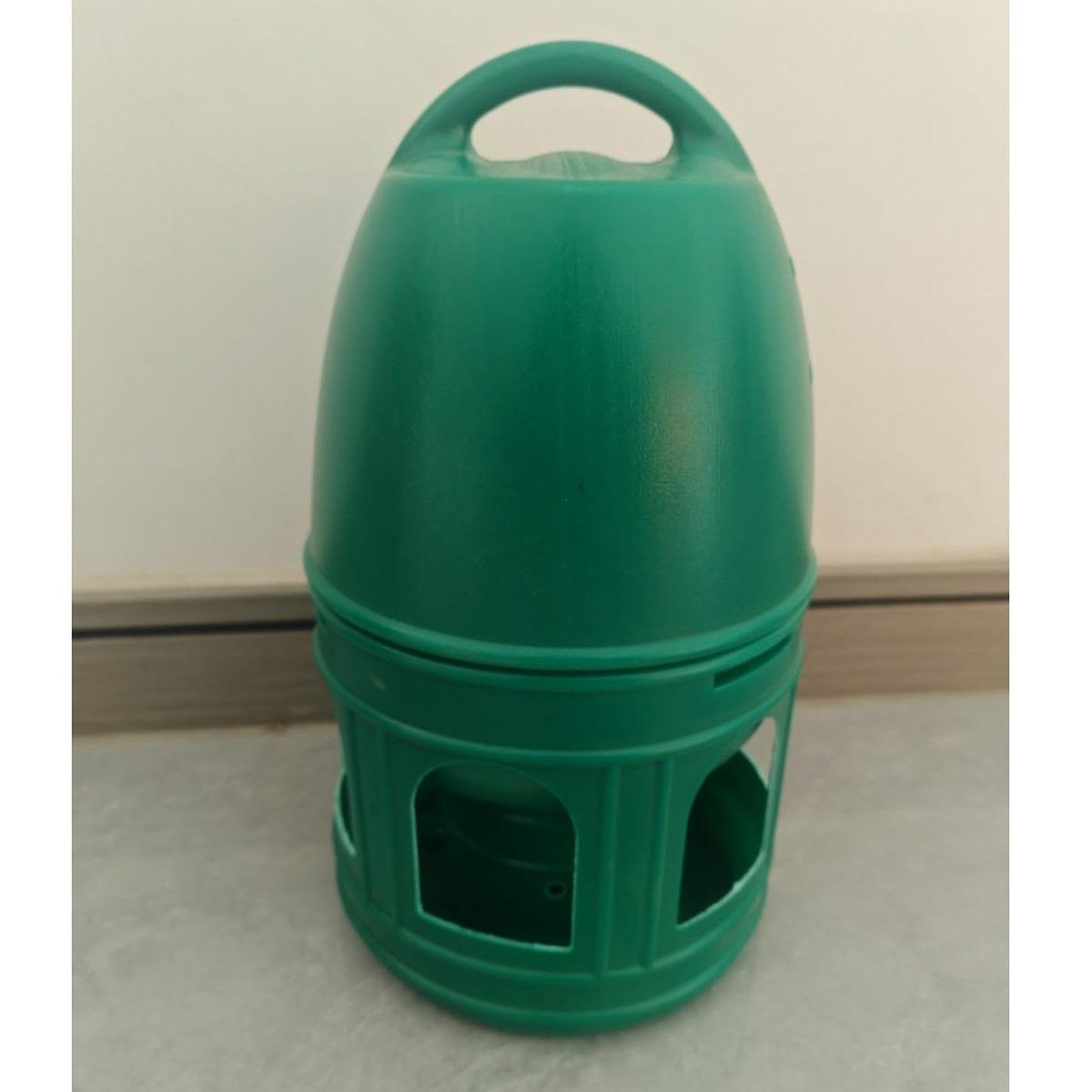 predolo Abbeveratoio per Uccelli/Anatra Pollo Quaglia Distributore d'Acqua Alimentatore Automatico con Manico sospeso/Abbeveratoio di Grande capacità, Verde 3L