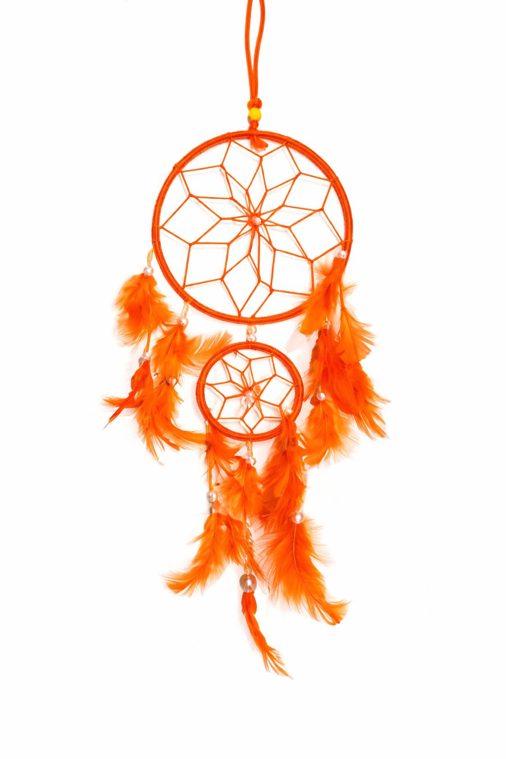 GJ Dream Catcher Wall Hanging Orange Color 40- cm Showpiece-image-19
