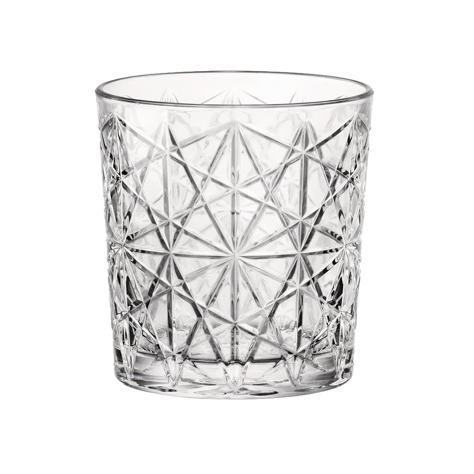 Vasos de agua de vidrio tallado vintage y sin plomo boca ancha