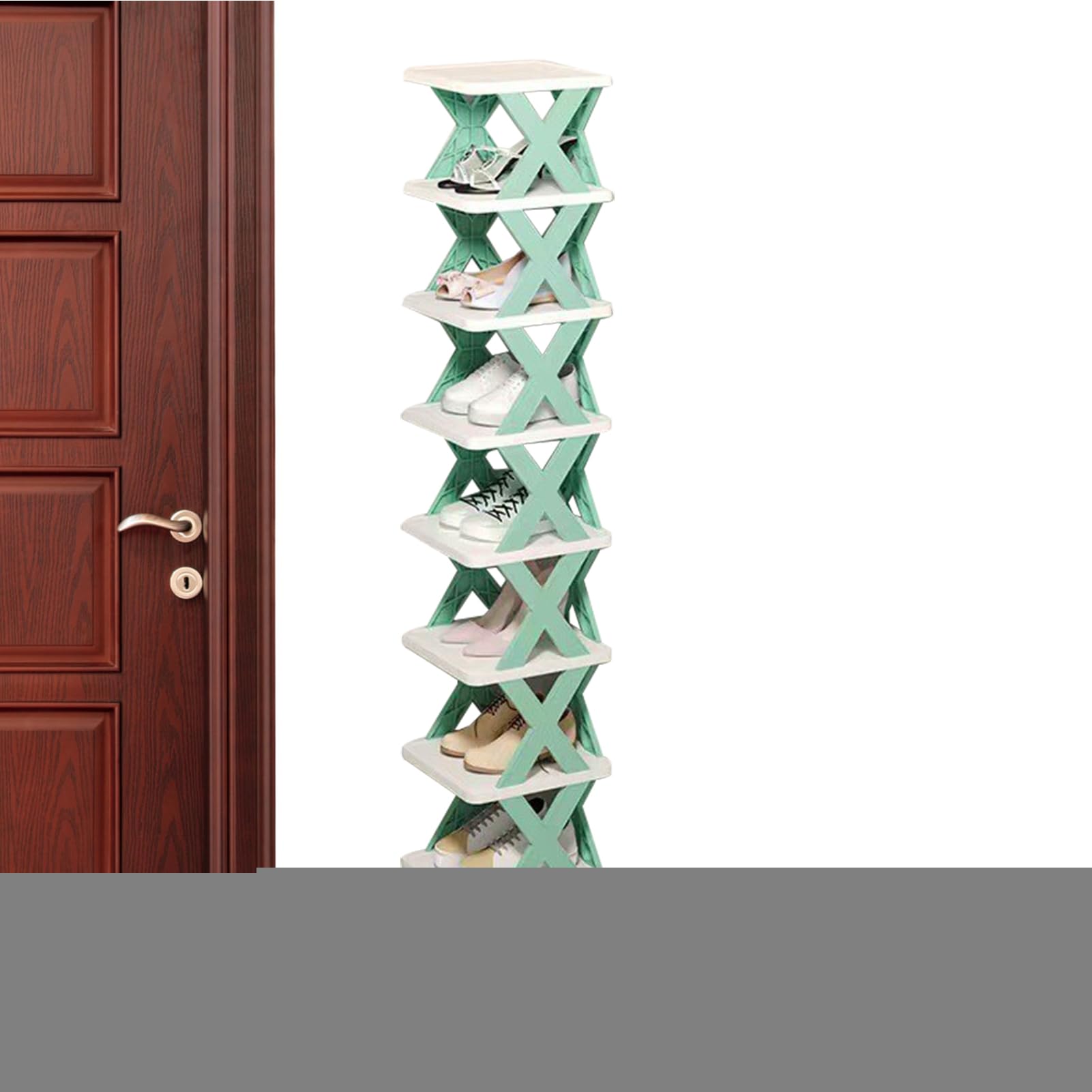 Scarpiera Pieghevole A 9 Ripiani, Organizer Per Ingresso - In ABS Leggero, Montaggio Senza Utensili, Per Appartamenti