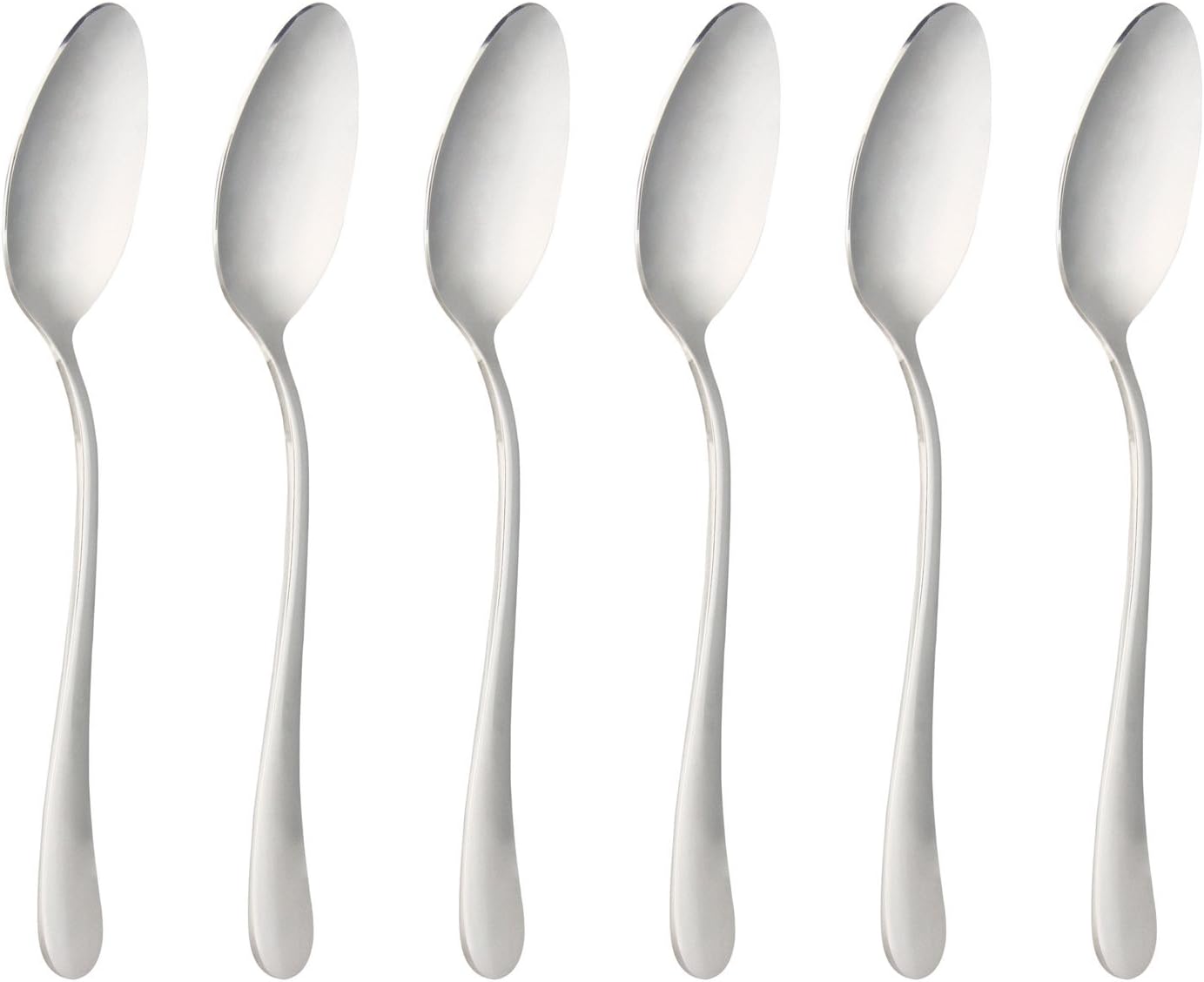 Einfach Stainless Steel Oval Soup Spoons Large Spoons Table Dinner Spoons Set of 6