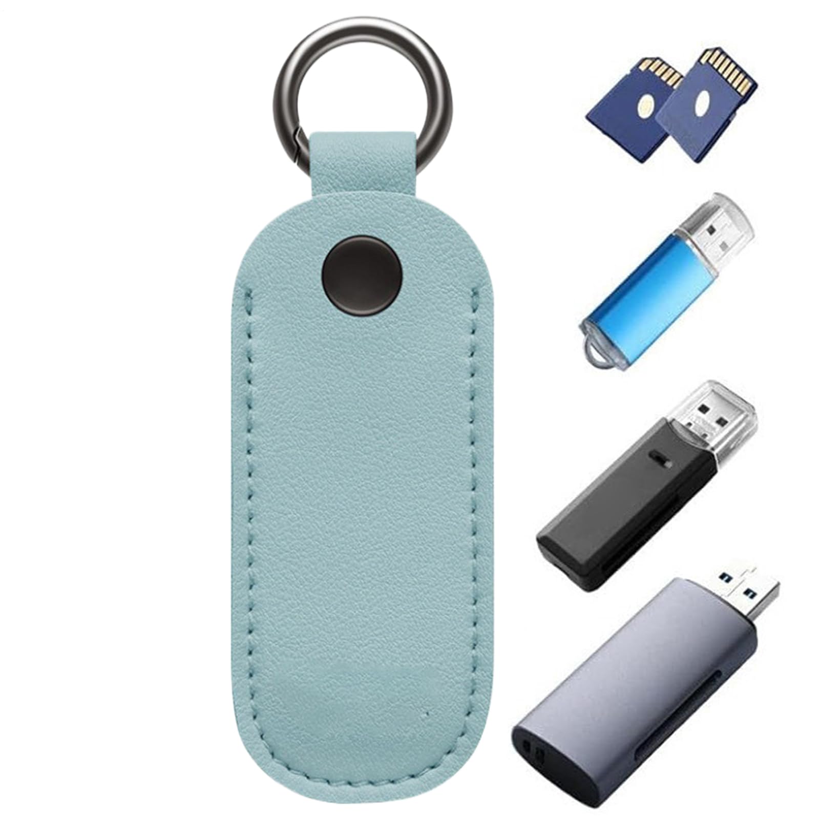 Custodia per unità flash USB,custodia per unità flash con portachiavi | Custodia protettiva per portachiavi con chiavetta USB,Custodia per unità USB per studenti, insegnanti e lavoratori, piccola p