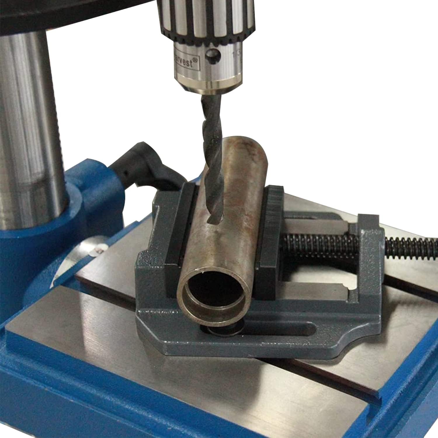KAKA INDUSTRIAL Drill Press Vise, 4 inch Clamping Vice for Precision Drilling, Milling and Woodworking​ BSM-100