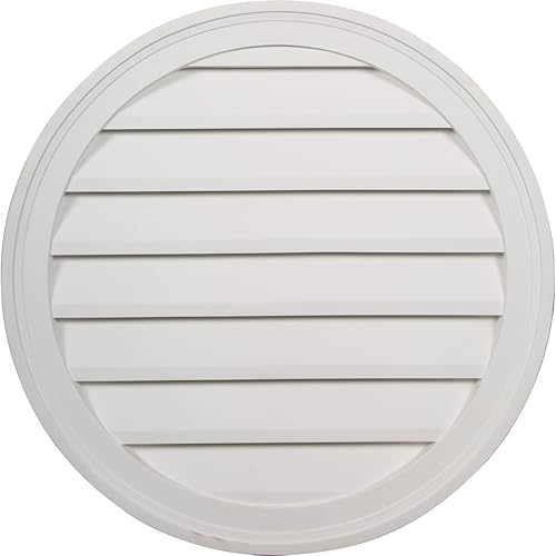 Miniatura 19 de Ekena Millwork GVRO12D respiradero redondo, 12 pulgadas de ancho x 12 pulgadas de alto x 1 3/8 pulgadas de profundidad, GVRO12D