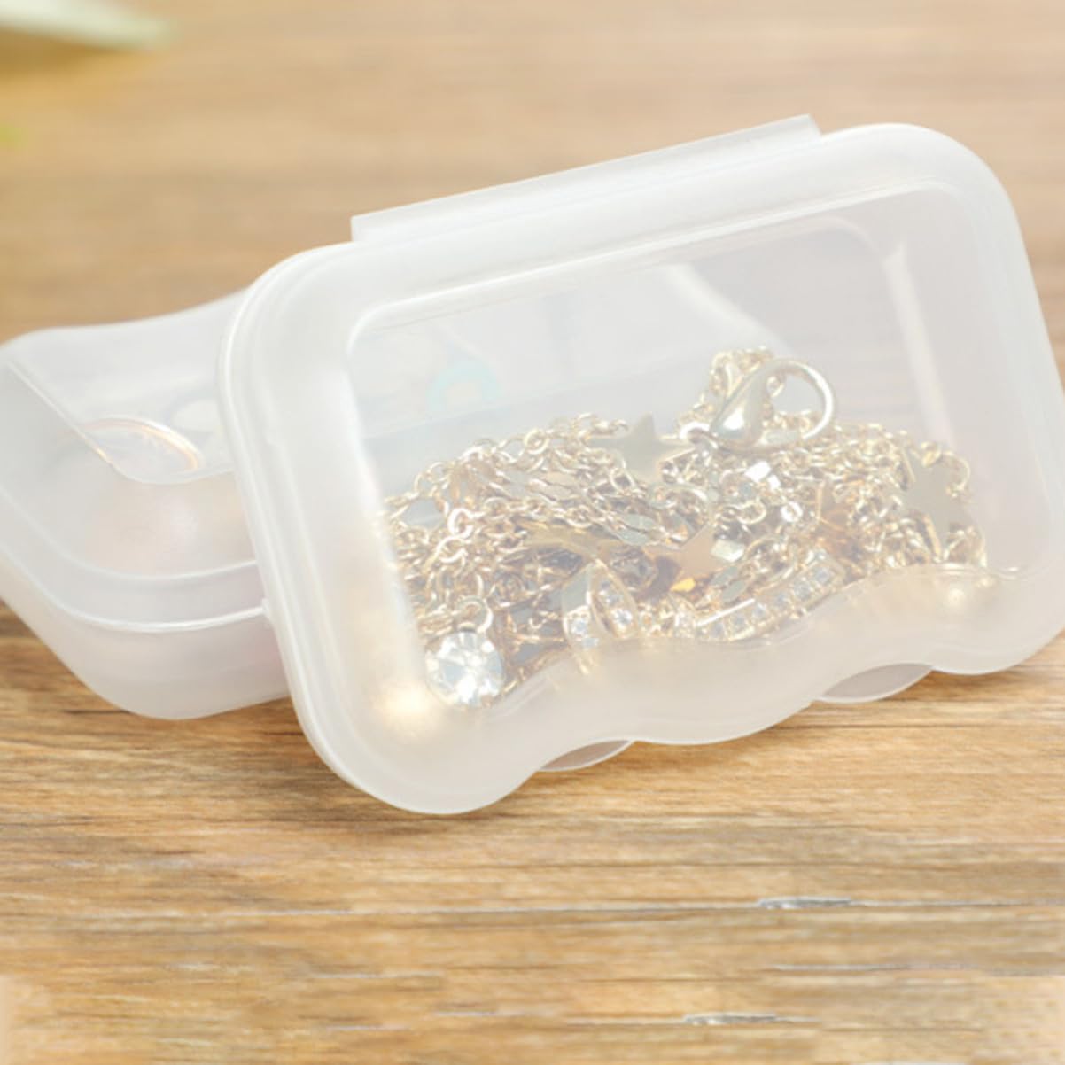 BESTYASH 60pcs Mini Jewelry Storage Box Elegant Plastic Jewelry Holders for Necklaces Bracelets Earrings Small Objects Simple Design for Organizing Accessories