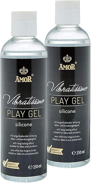 Vibratissimo Play Gel Silicone 2x250 ml I Lubrykant na bazie silikonu I Żel intymny łagodny dla skóry I Lubrykant odpowiedni do prezerwatyw lateksowych I Lubrykant silikonowy