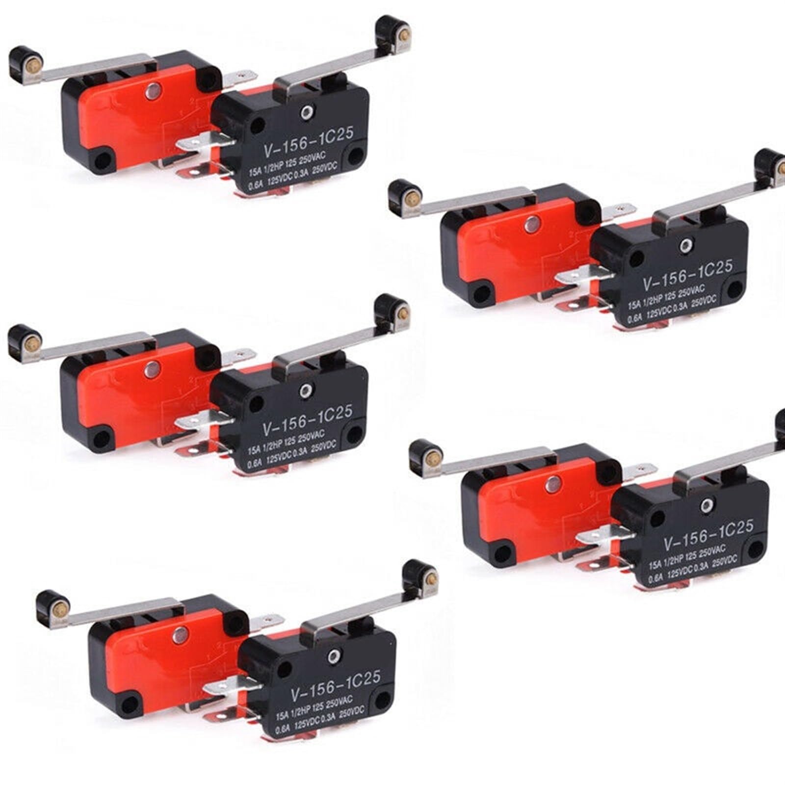 Microrupteur V-156-1C25 robuste avec contacts en alliage durable pour usage intensif