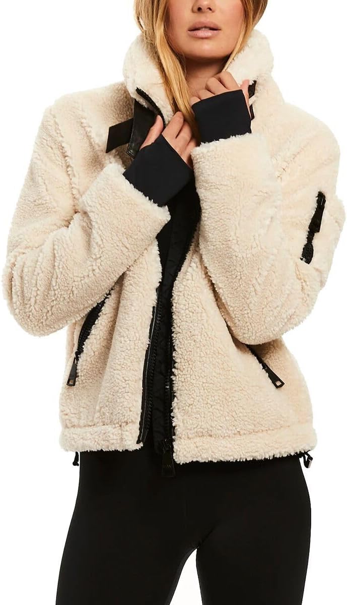 SAM new york womens lightweight SHERPA DENVER jacket in oatmeal beige