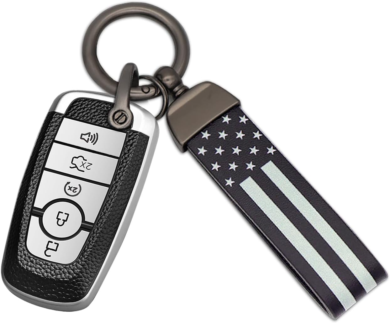 for Ford Key Fob Cover with Keychain Accessories, Premium