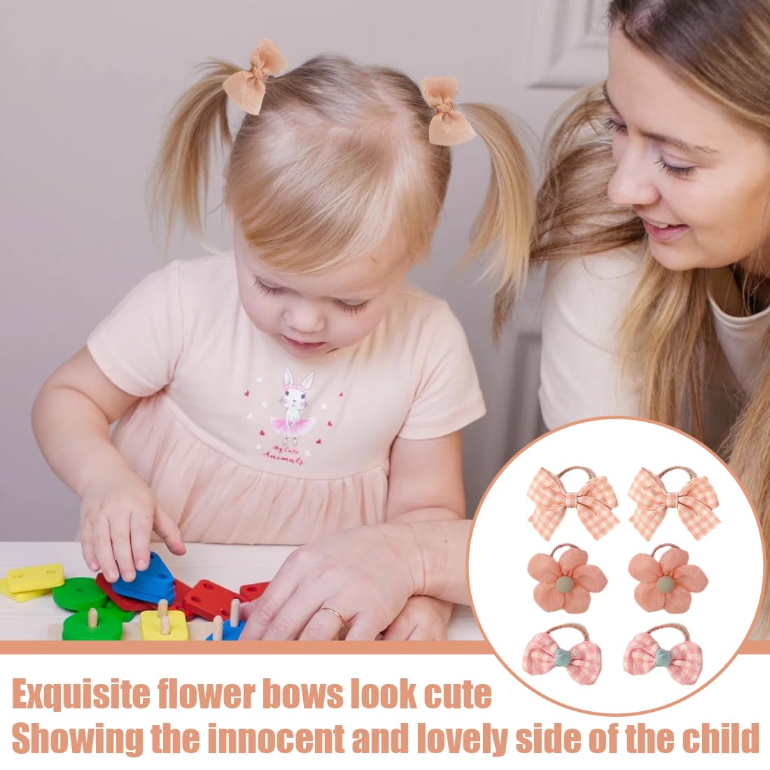 40 Elastici Per Capelli Bambine Con Frutta E Fiori - Morbidi E Senza Cuciture, Accessori Per Coda Di Cavallo, Neonati E Ragazze - 2