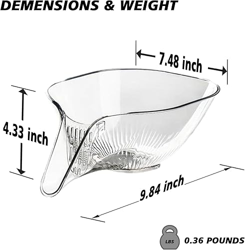 Miniatura 2 de Cesta de drenaje multifunción con boquilla paquete de 2 embudos de cesta de drenaje de cocina - Cuenco de drenaje multifuncional - Cesta de drenaje