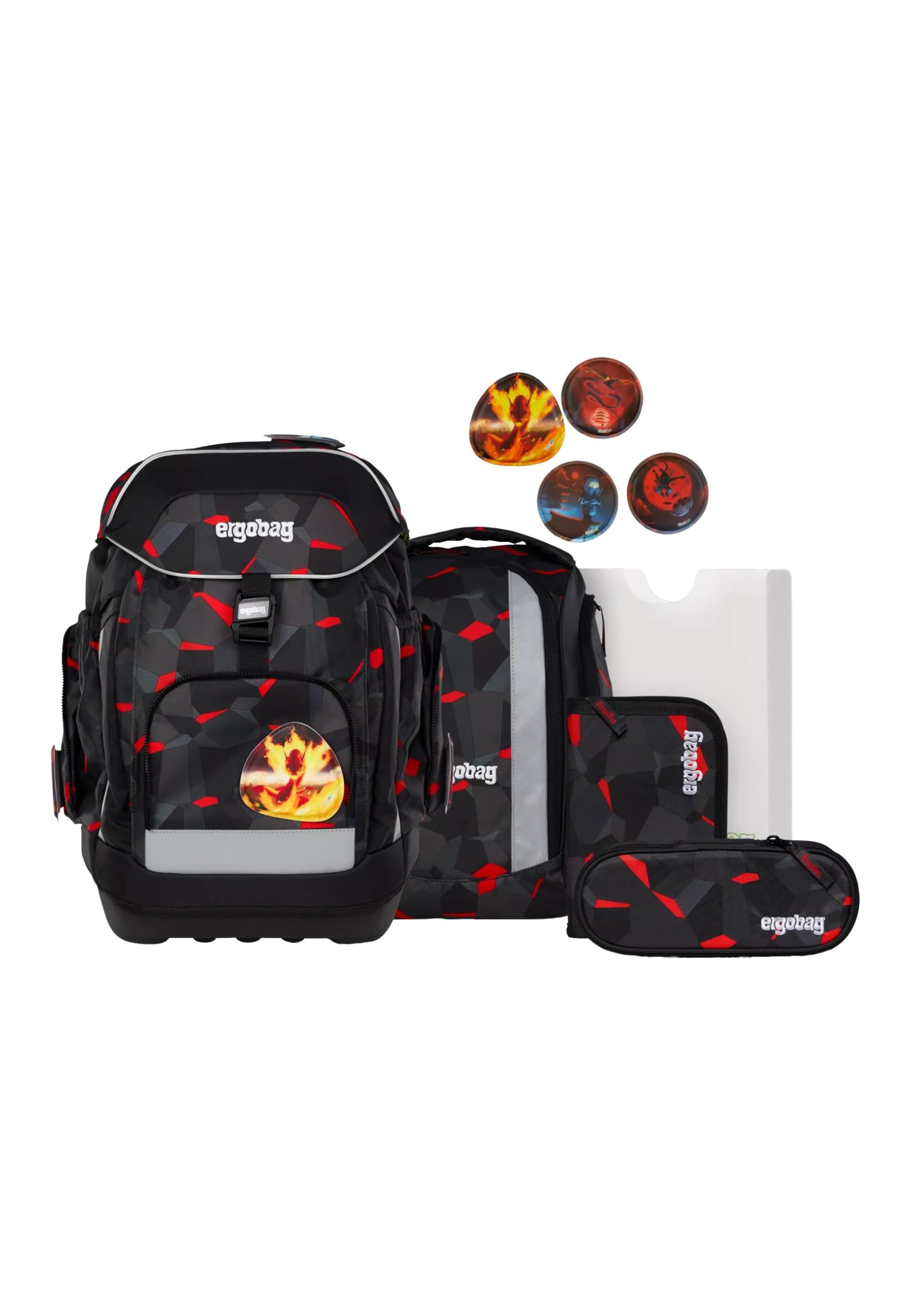 ergobag Maxi Set 6-teilig – Ergonomischer Schulrucksack für Grundschule (ab 1. Klasse)
