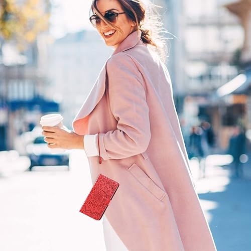 Miniatura 5 de Asuwish Funda para teléfono BLU View 3 B140DL con protector de pantalla de vidrio templado y piel de girasol, delgada, soporte para tarjetas,