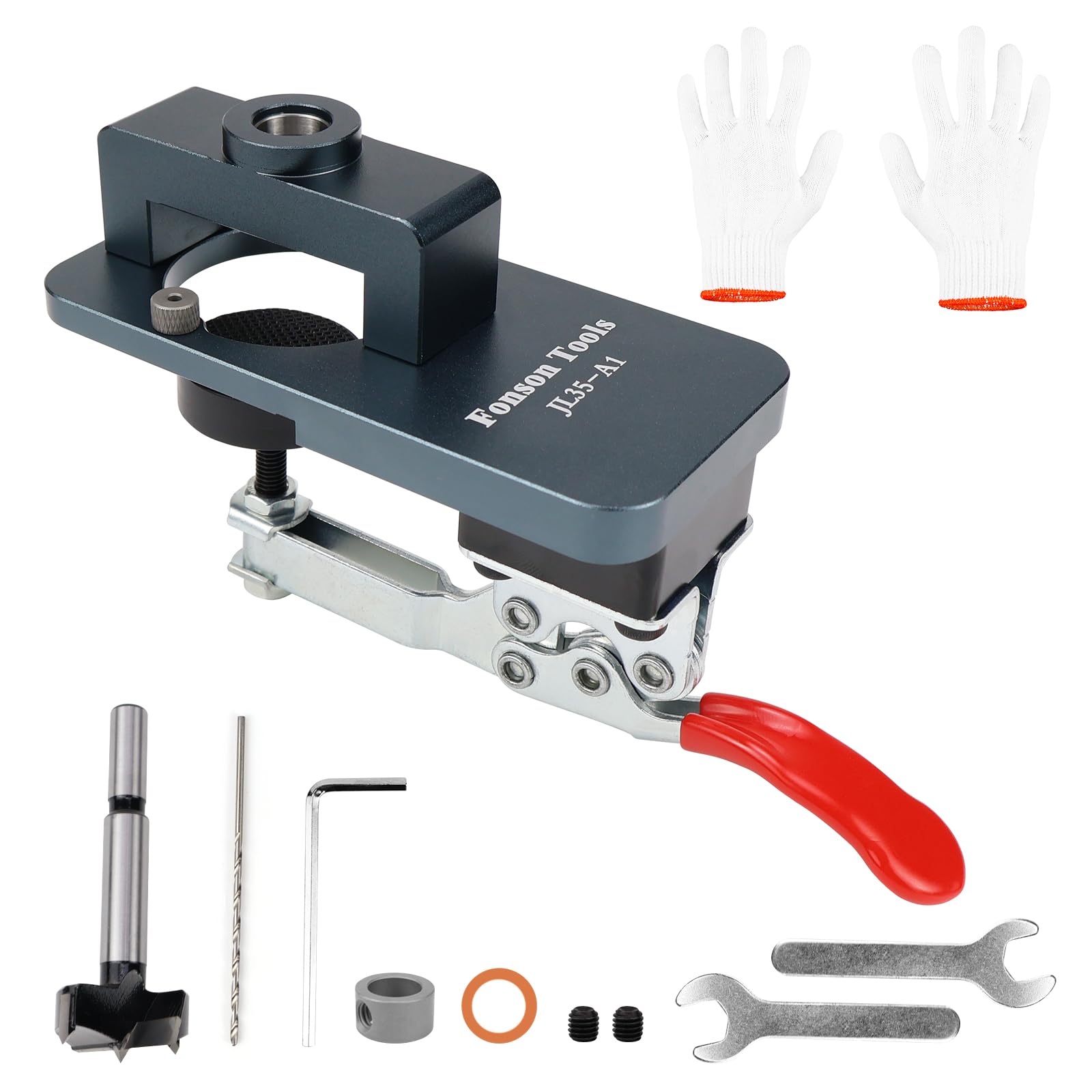 35 Mm Topfscharnier Bohrschablone – Aluminium, Verstellbar, Mit 2 Klemmen, Für Möbelbau & Türen