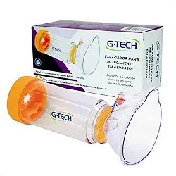 Espaçador Aerossol Infantil E Adulto Com Duas Mascaras Gtech
