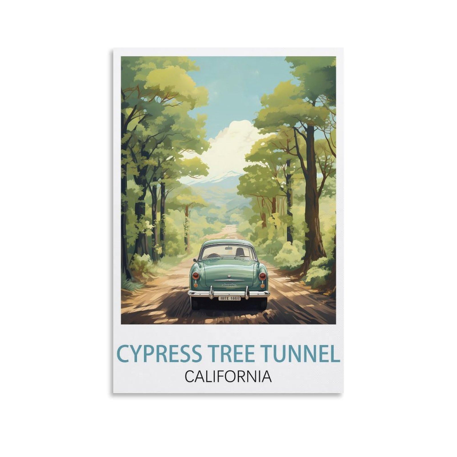 EZMLFA 5D Diamond Painting Kits for Adults,Cypress Tree Tunnel California,Diamond Painting,Landscape Gem Art Kits Adult and Crafts Home Decor 40x40cm