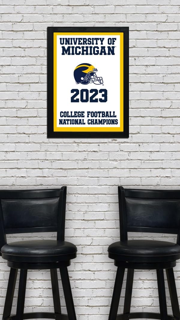 Shafer Print Shop Limited Edition 2023 College Football National Champions Michigan Wolverines Poster - Gifts for Michigan Fans - 13x19 (No Frame)