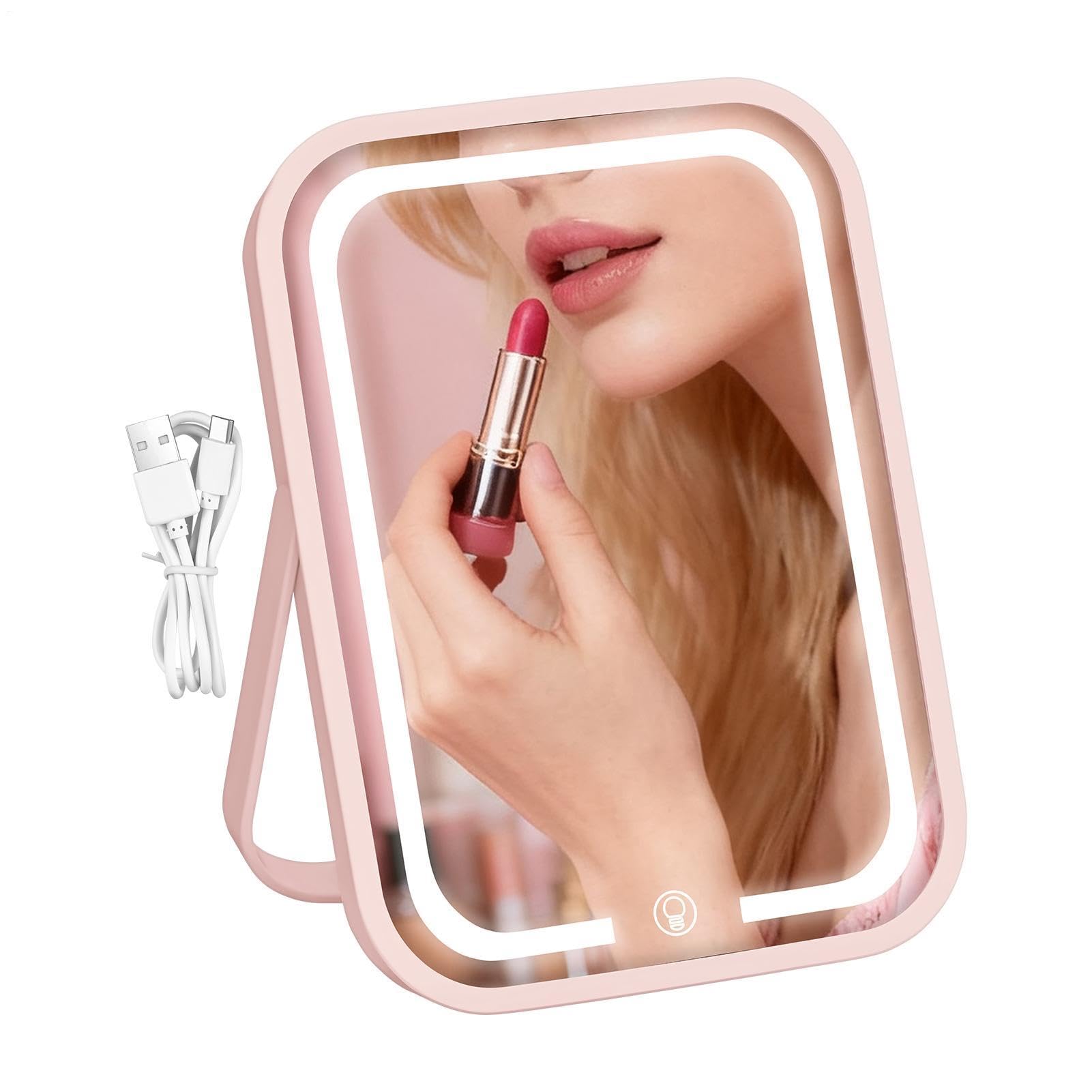Espejo iluminado para maquillaje regulable que soluciona la falta de luz en el tocador
