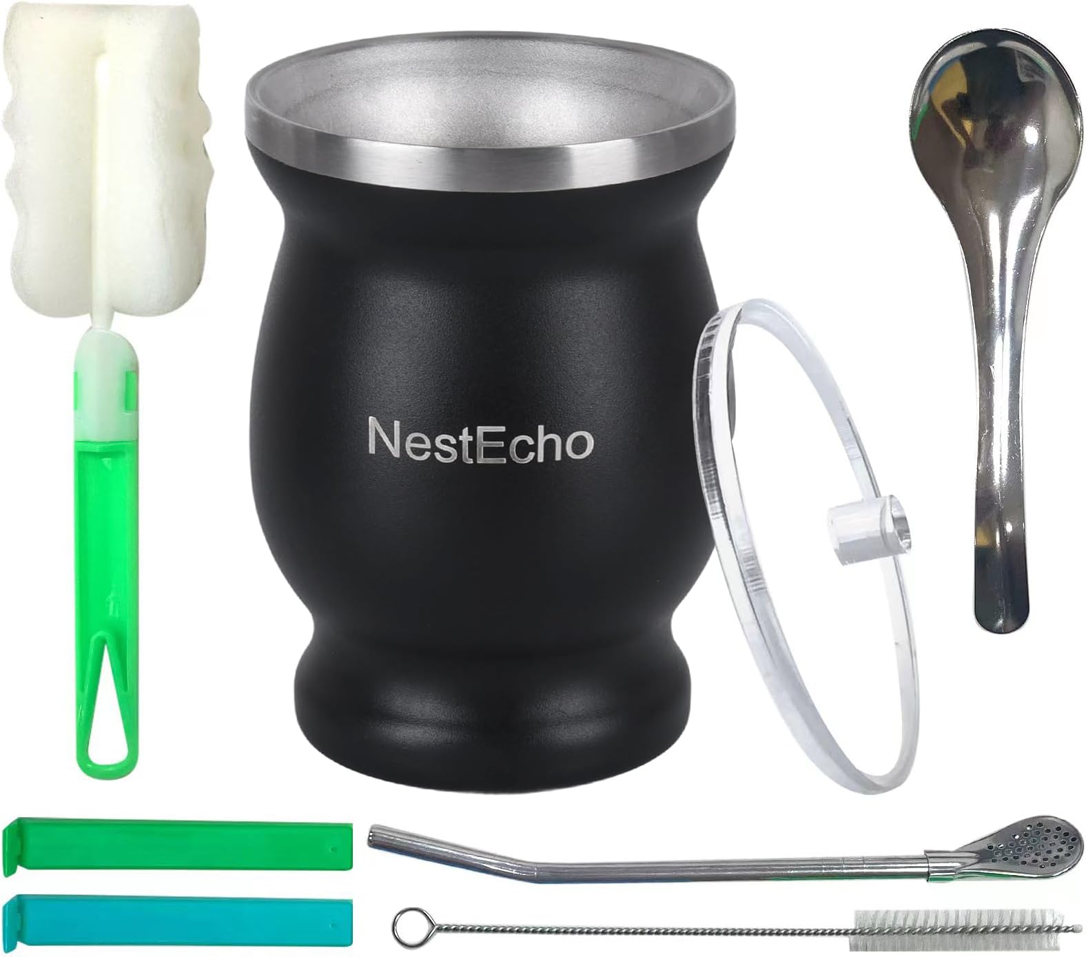 Yerba Mate Cup Yerba Mate cup mate Cup Gourd Shape with a double-walled stainless steel structure set kits