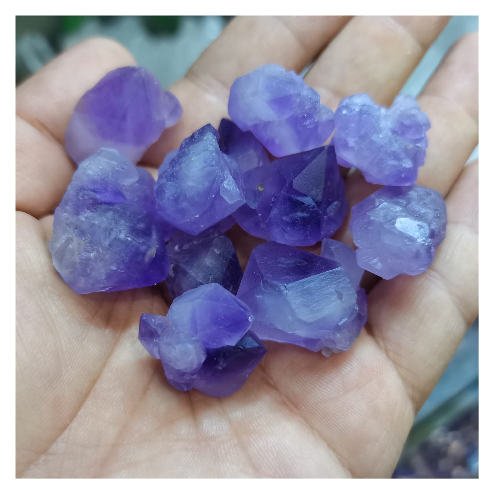 Amethyst Rohstein 50 / 100g Natürlicher Amethyst Roher Quarz Kleine Cluster Heilung Reiki Stein Kristall Point Probe Wohnkultur Rohkristalle Mineralien (Size : 500g)