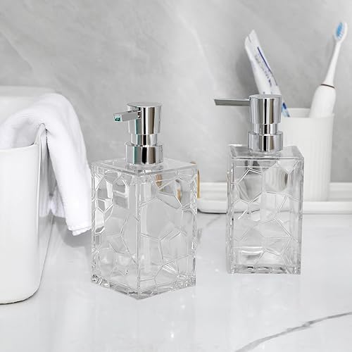 Miniatura 2 de Dispensador de jabón de manos, botellas de plástico acrílico transparente, dispensador de loción recargable para decoración de baño, cocina,