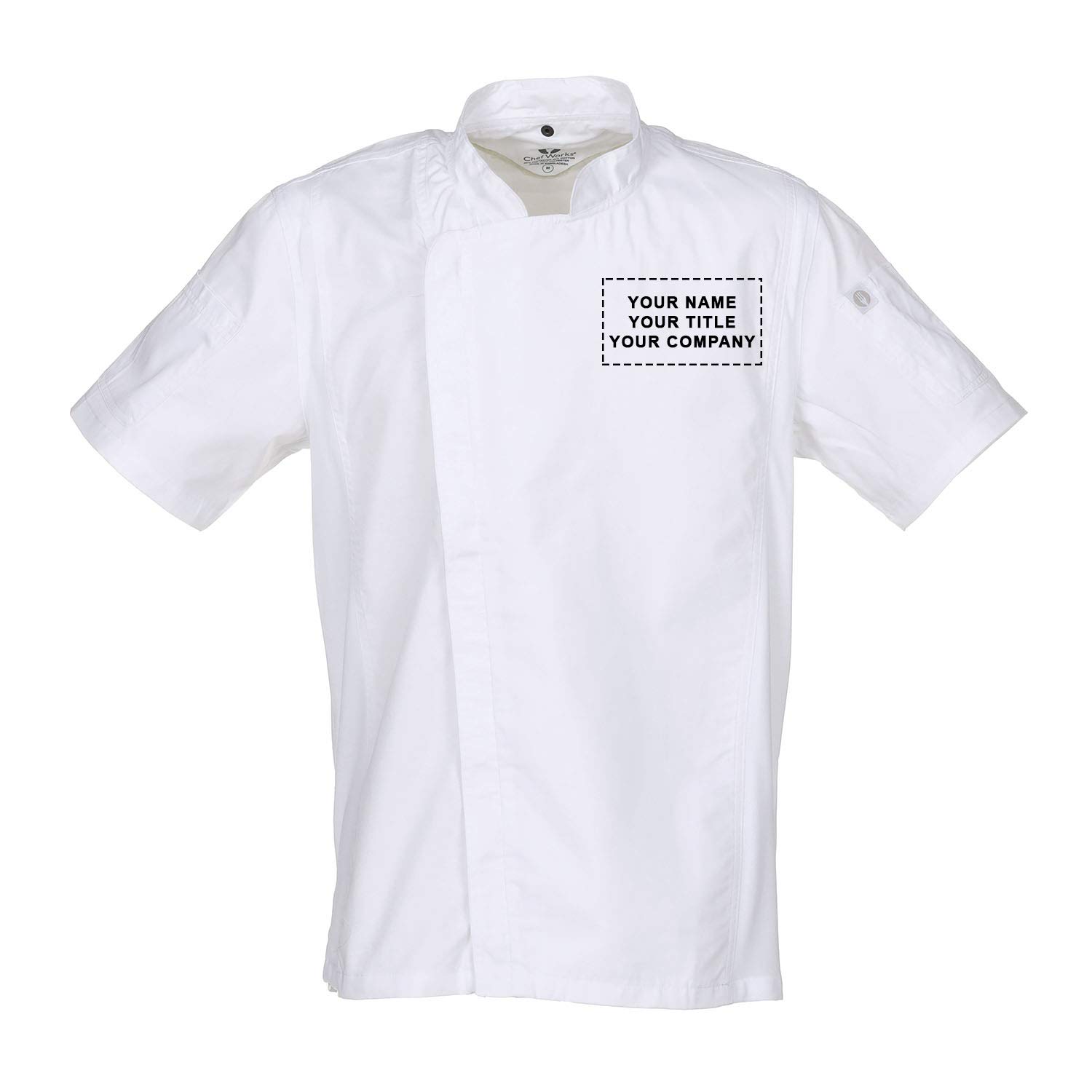 Chef Works Custom Springfield Chef Coat for Men - Personalized Text Embroidery