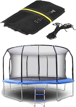 Trampoline Replacement Net, 8FT,10FT,12FT,14FT,15FT,16FT Trampoline Safety Replacement Net, Trampoline Round Frame Internal Protective net, Net Only