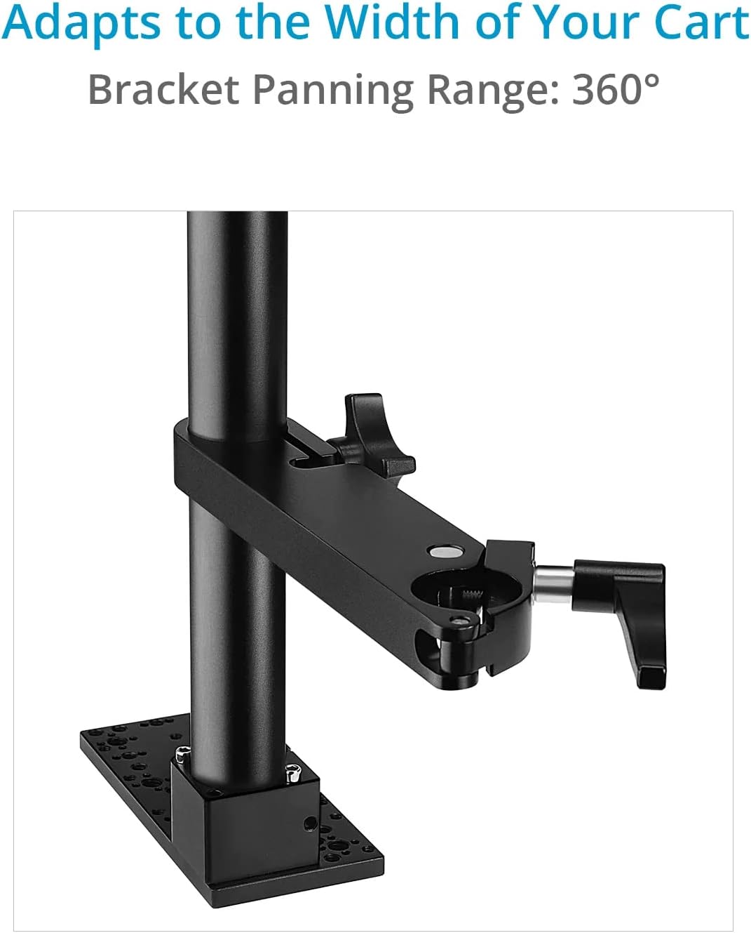 PROAIM Multi Monitor Mounting System for Video Camera Production Carts. 5/8” Baby Pin Mount. Clamping Range: 38mm. Payload up to 27kg/60lb. (P-MLMT-M2)