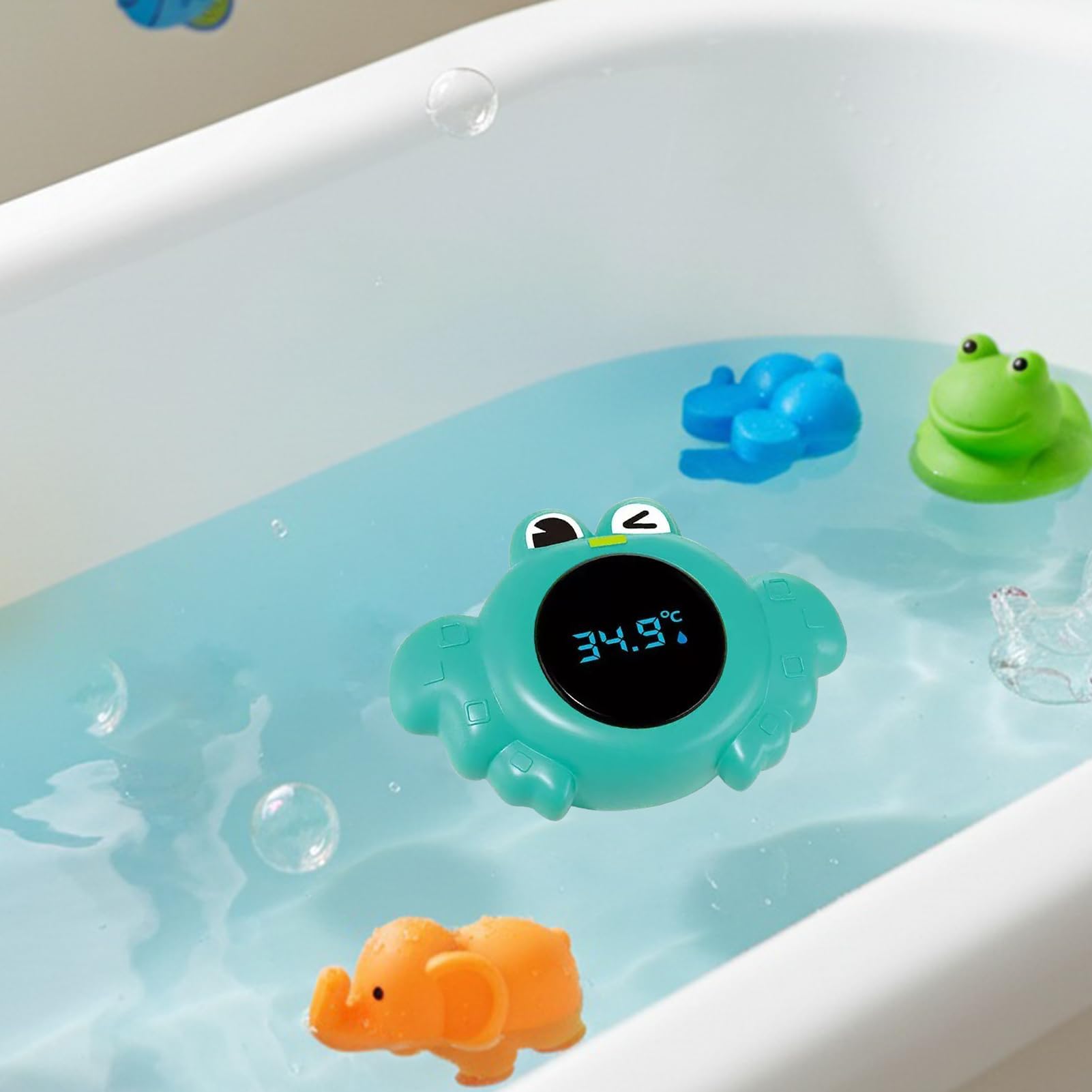 Medidor de temperatura para baño, medidor de agua electrónico impermeable, lectura instantánea de temperatura para bebés, niños, nuevos padres, ducha, piscina, diseño de animales