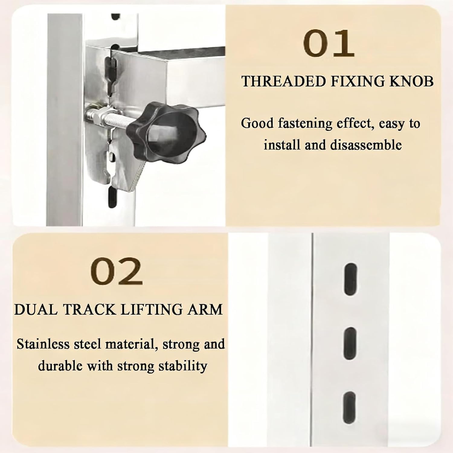 Trémie d;Alimentation - Entonnoir Robuste en Acier Inoxydable de qualité Alimentaire avec Double Support et Plateau, pour Poudre, Liquide, granulés (8cm)