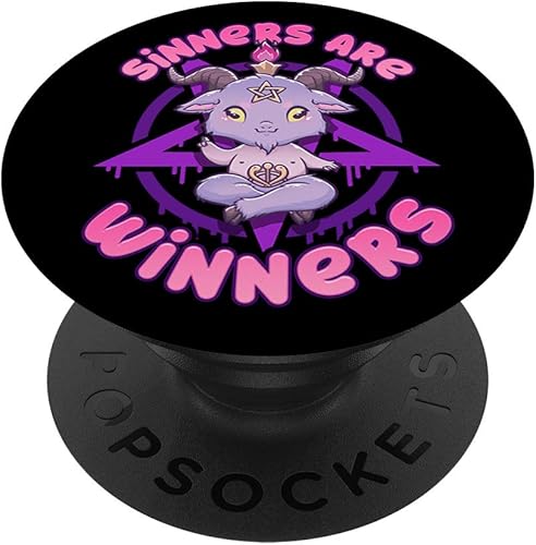 Sinners Are Winners I Pastel Goth Grunge Baphomet PopSockets PopGrip Agarre intercambiable para teléfonos y tabletas