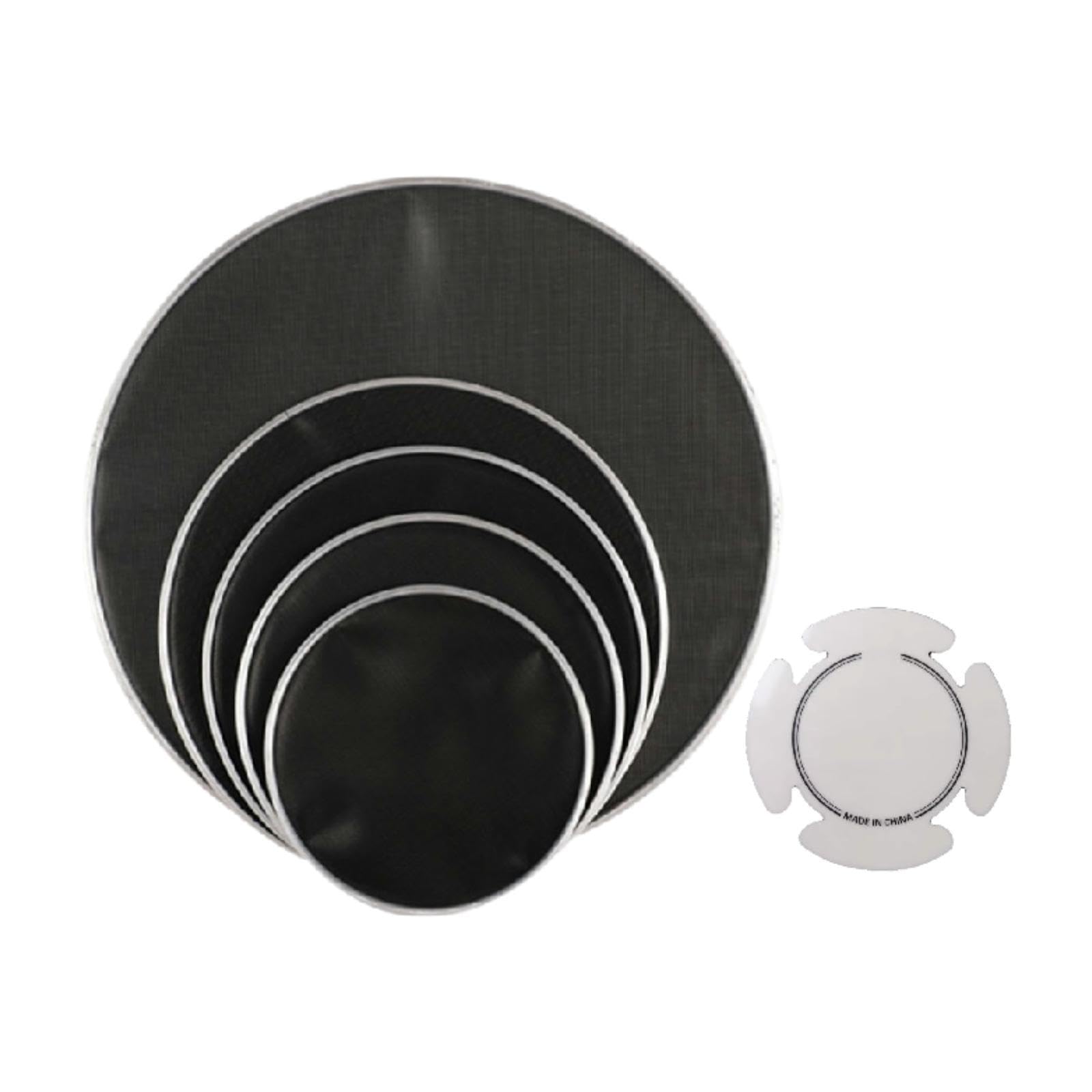 Colaxi 5x Drum Head,Professional,Percussion Parts Balanced Silent Mute Drum Head Skin for Drum Players Adults Stage Performance Kids, Style C