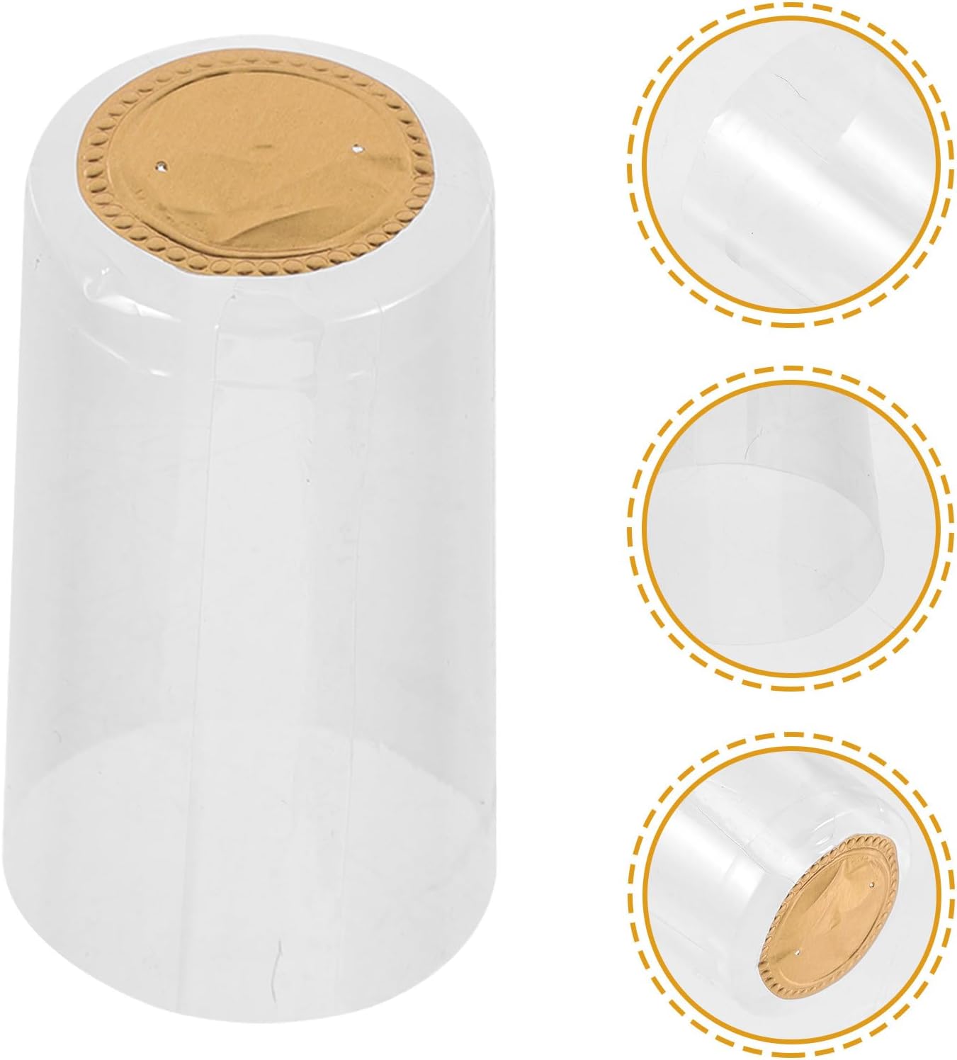 100pcs PVC Wine Bottle Capsules Straight Mouth for 30mm Xmas