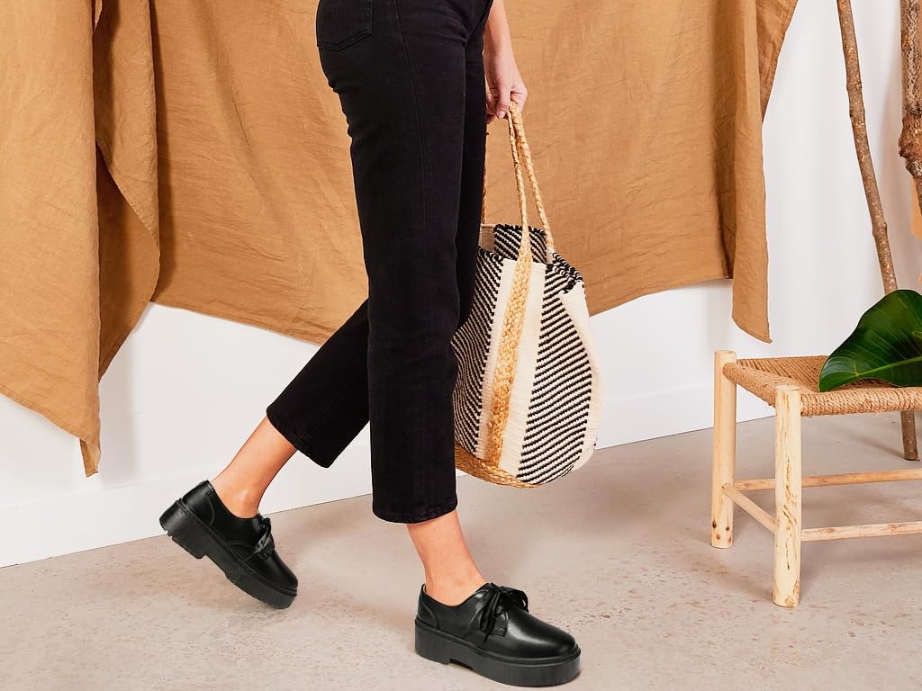 BEAUSEEN Women's Vegan Leather Platform Chunky Loafers Clssic Penny Loafers Slip On Comfort Business Work Office Dress Walking Shoes - Image 2