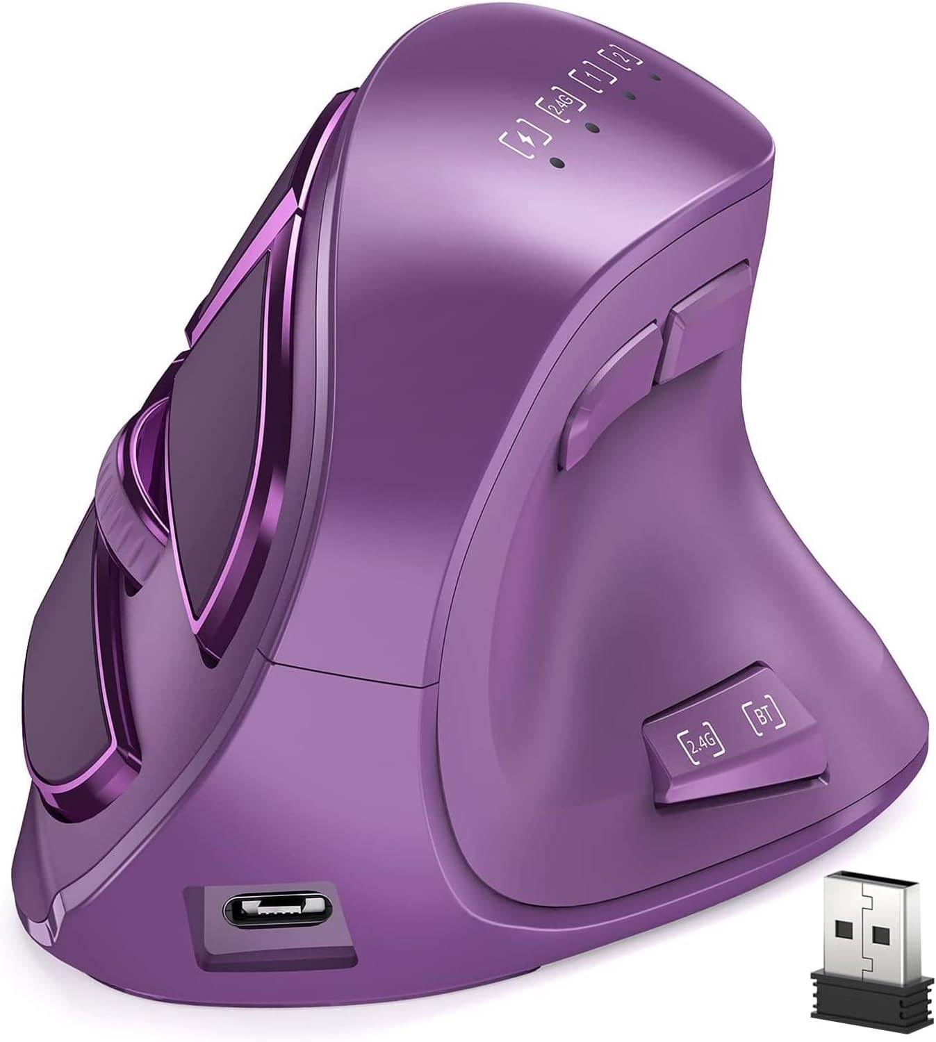 Amazon.com: Vertical Mouse, Wireless Ergonomic Optical Mouse (BT 5.0 ...