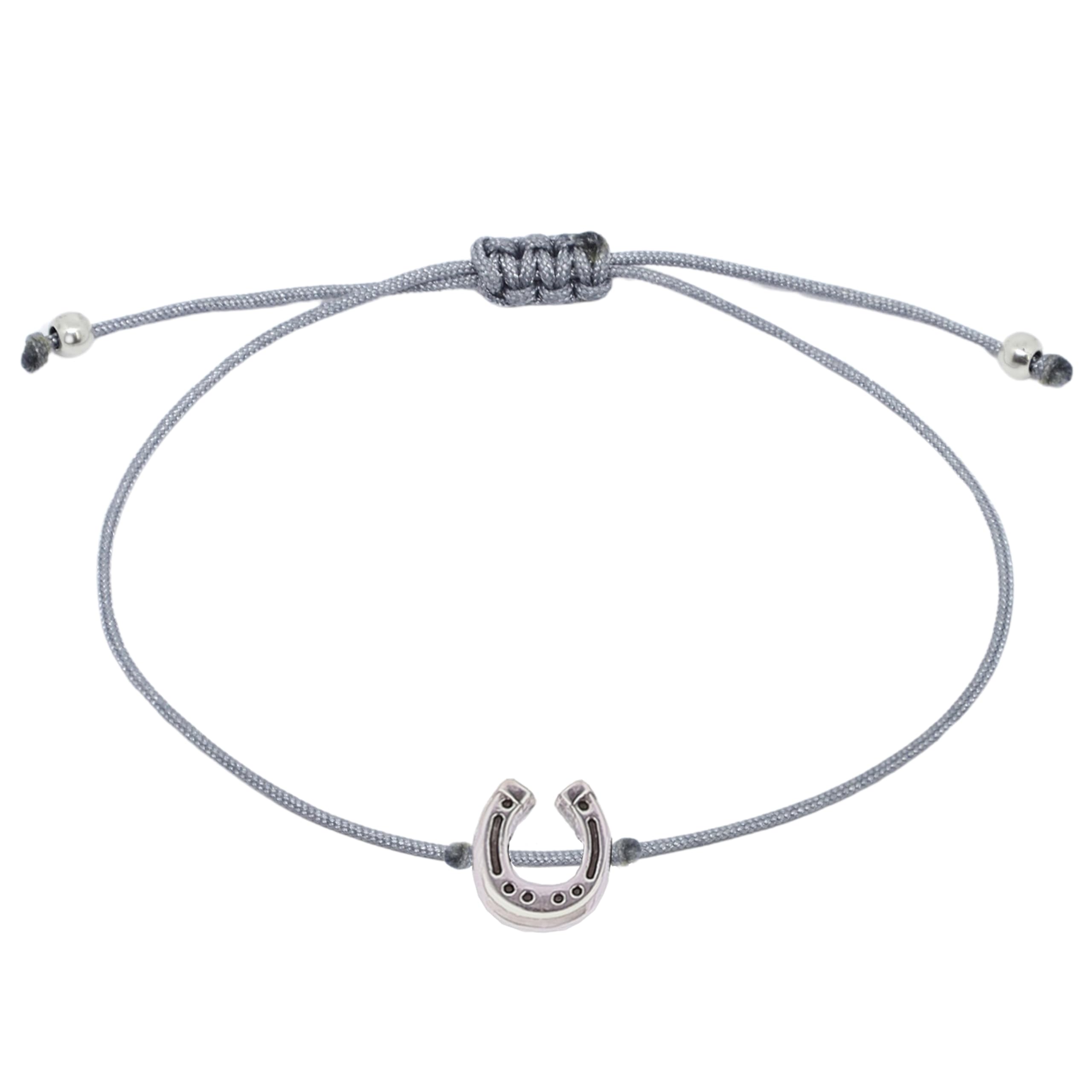 Bracciale In Filo Con Ferro Di Cavallo In Argento 925 - Portafortuna Con Certificato Di Qualità - 2