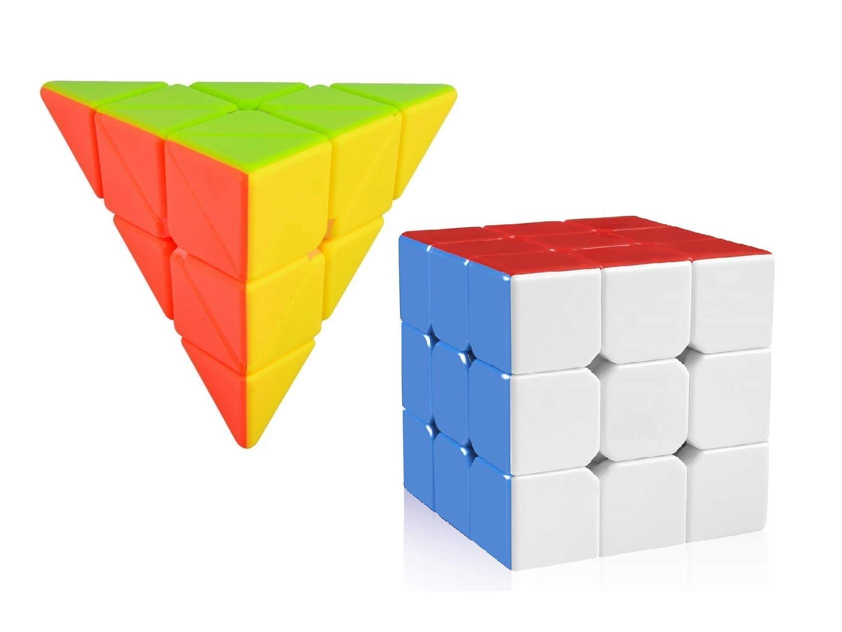 Authfort Cube Combo Set of 3x3x3 and Pyraminx Pyramid Triangle High Speed Stickerless Puzzle Cube (2 Pieces) (B08HVJ223R) Amazon Price History, Amazon Price Tracker