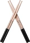 Drumsticks for Drums, American Hard Maple Drum stick, Sugar Maple Drum Stick, Drumsticks with ANTI-SLIP Handle, Drum Stick for Drums, Drumsticks for Professional Beginner (2 Pairs, 5A)