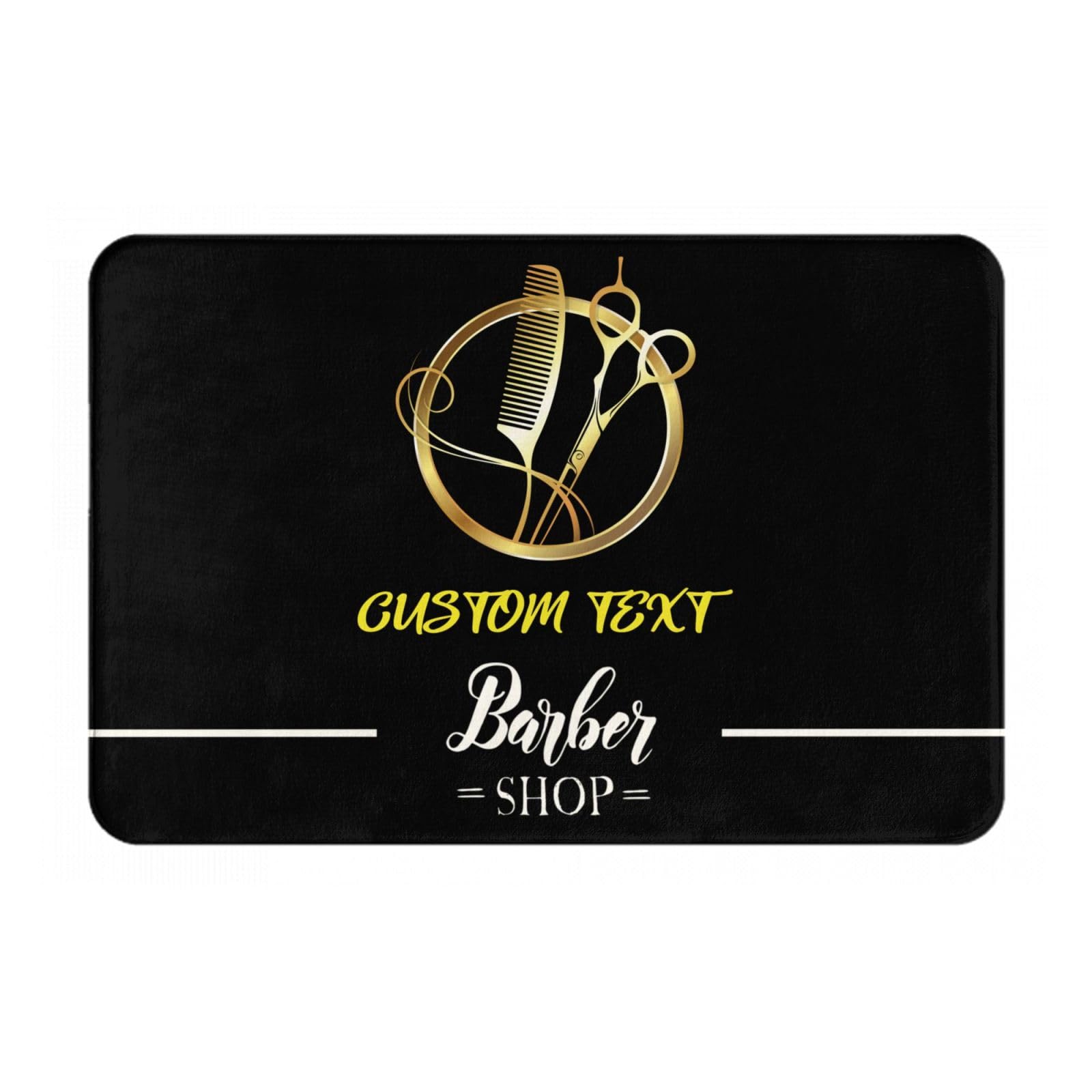 Custom Barber Shop Doormat Personalized Barber Entrance Door Mats Area Rug Add Your Text Photo Logo Customized Non-Slip Carpets Floor Mat for Salon 16