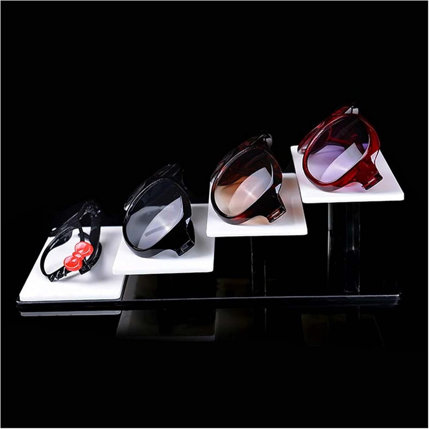 Multilayer Acrylic Sunglasses Display Rack Shelf Eyeglasses Showing Stand Jewelry Desktop Glasses Stand Display Rack Organizer Sunglasses Display Stand (Color : 2 Layers) (4layers)