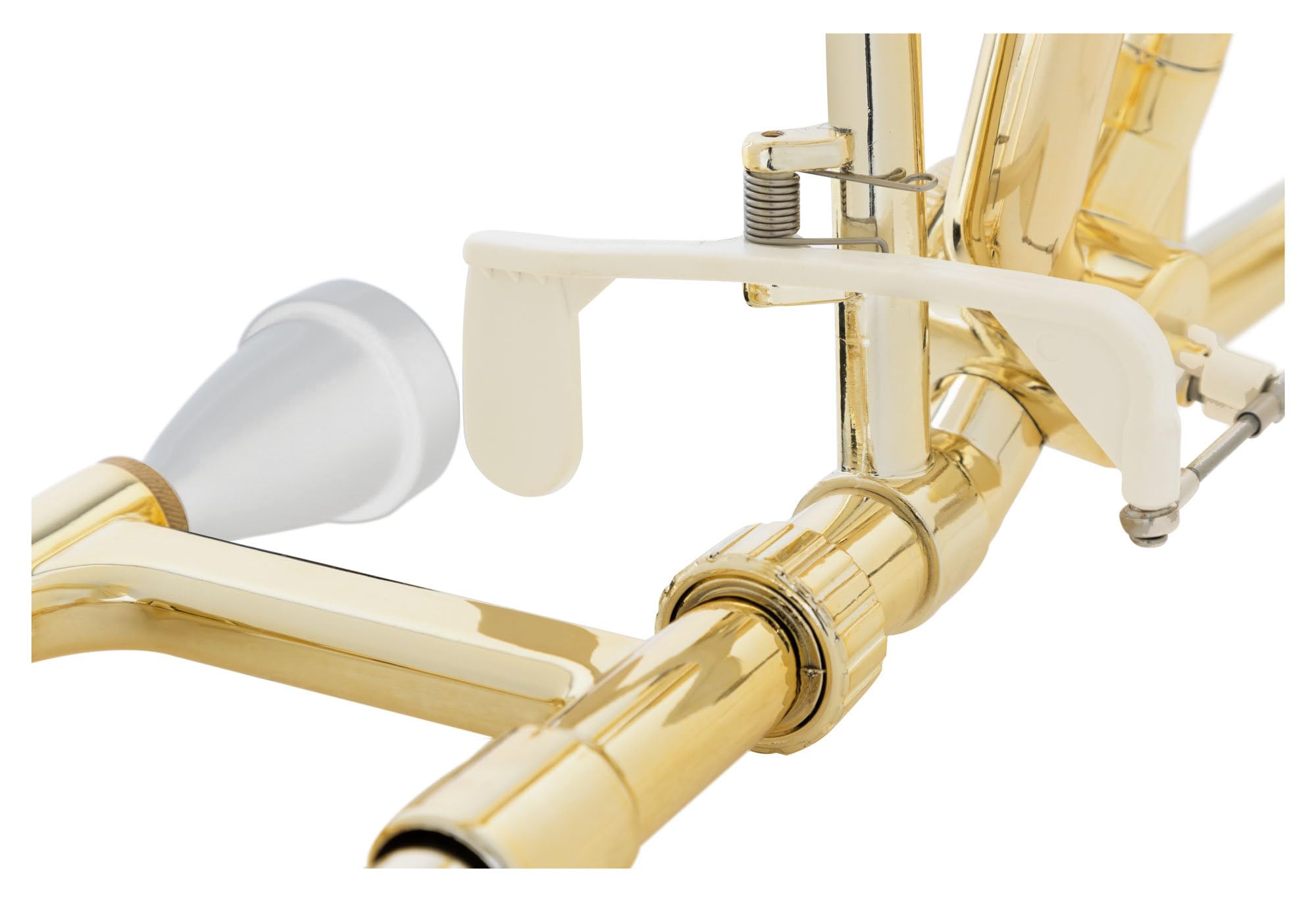 Classic Cantabile MardiBrass ABS Kunststoff Quart-Posaune - Bb/F-Stimmung - Fiberglas-Zug - 850g leicht - Bohrung: 13,9 mm - inkl. Mundstück und Gigbag - gold