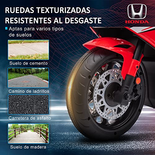 Variante de HOMCOM Moto Eléctrica 6V con licencia Honda Rojo 3-5 años
