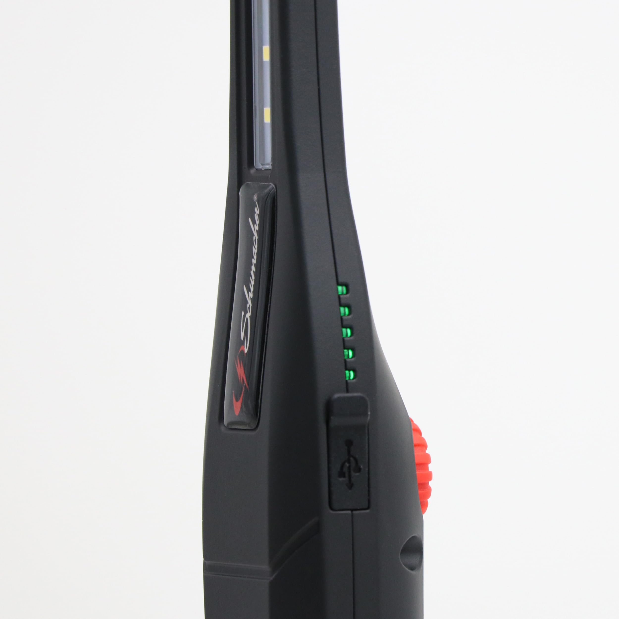 Schumacher SL184 Lampe de Travail Électrique Slim - Éclairage Directionnel Ultra Brillant, Pivotant et Inclinable à 360° - Variateur d'Intensité - Batterie Rechargeable Lithium-ION 2600mAh - Noire | Pivotant et Inclinable à 360°, Variateur, Batterie Lithi