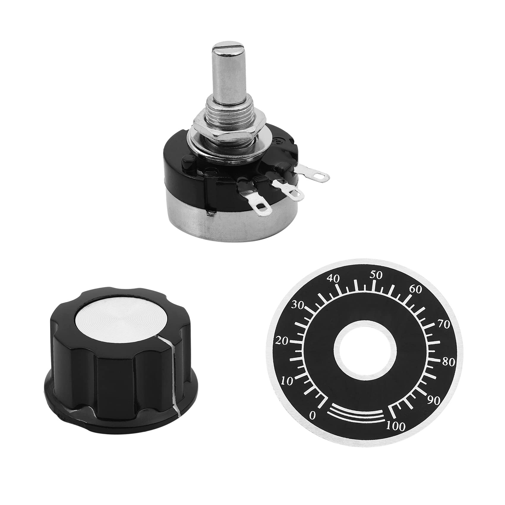 Yheonver Rotary Carbon Potentiometer with Diameter with Knob, RV24YN 20S B103 10K Ohm