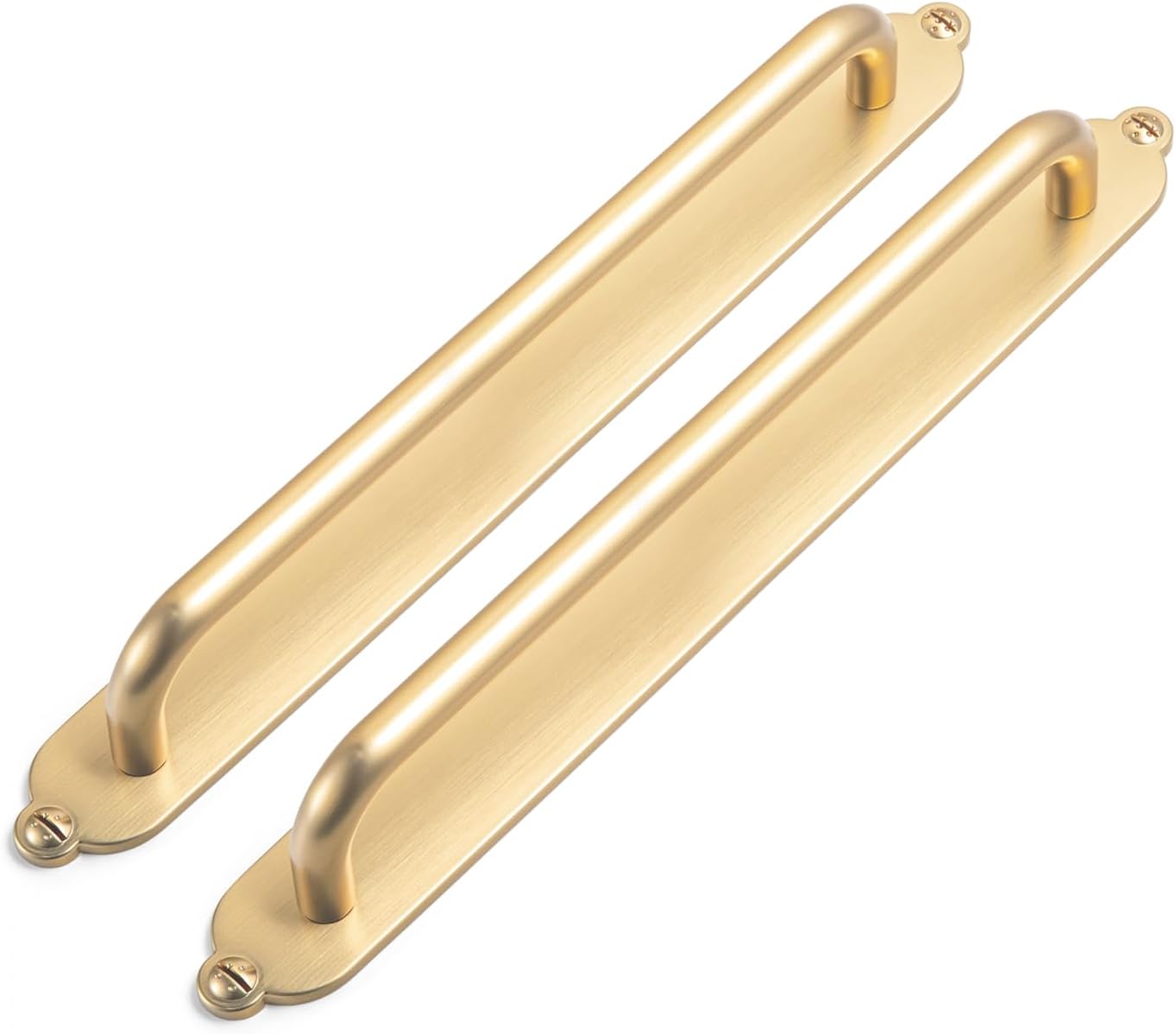2 Pack Antique Brass Cabinet Pulls with Backplate, Solid Zinc Alloy 7.6'' Hole Centers Drawer Handles, Vintage Style Hardware for Bedroom, Kitchen Cupboard