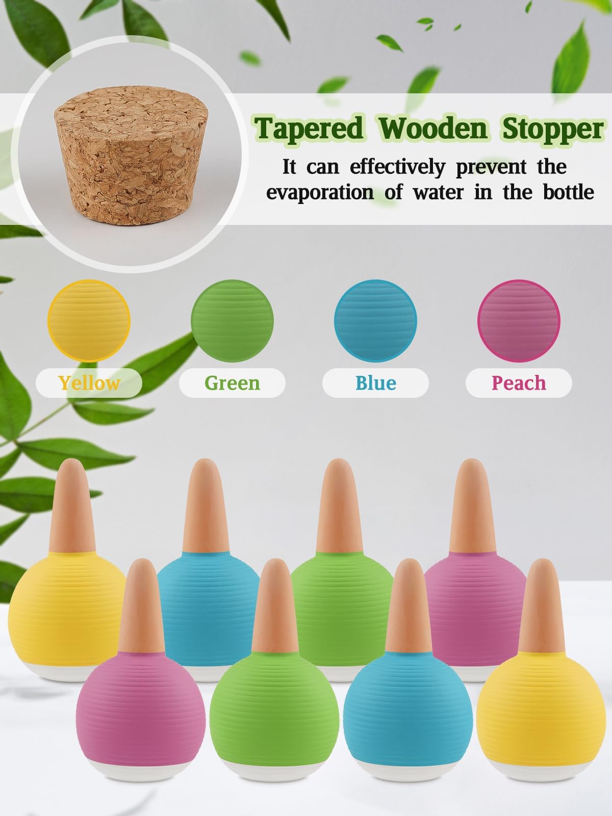 Kalolary 8 Pezzi Puntali Argilla Irrigazione Dispositivi, 4 Colori | Irrigazione delle Piante in Terracotta, Globi Irrigazione delle Piante di Grandi Dimensioni, Punte Autoirriganti per Vasi